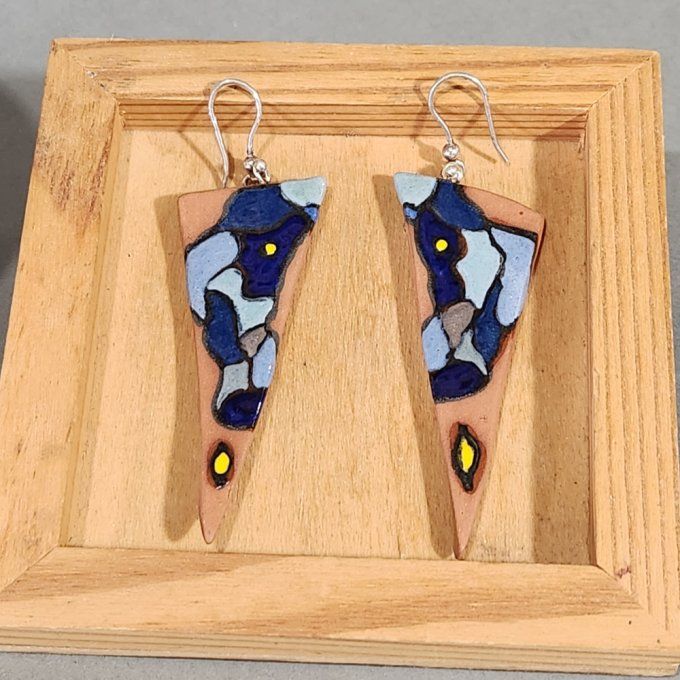 Boucles d'oreilles artisanales fantaisie 